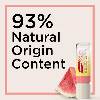 Carmex Comfort Care Lip Balm Sticks with Colloidal Oatmeal, Watermelon Blast Flavor, 4 Count (2 Packs of 2)