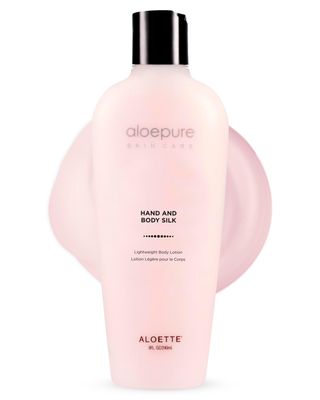 Aloette Hand &amp; Body Silk Lotion - Lightweight &amp; Gentle Moisturizer Body Lotion for Women &amp; Men - Floral Scent Hydrating Skin Care Lotion with Aloe Vera Extract for Soft &amp; Smooth Skin - 8 Fl Oz