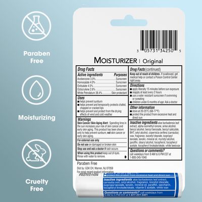 ChapStick Moisturizer 2-in-1 Lipcare 5-Pack (3 SPF 12, 2 SPF 15) - Original Lip Balm with Broad Spectrum SPF, Aloe &amp; Vitamin E, 0.15 Oz Ea