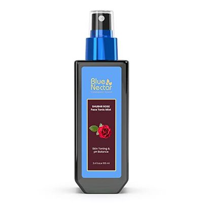 Blue Nectar Shubhr Steam Distilled Rose Toner Water &amp; Face Tonic Mist (3.4 fl oz)