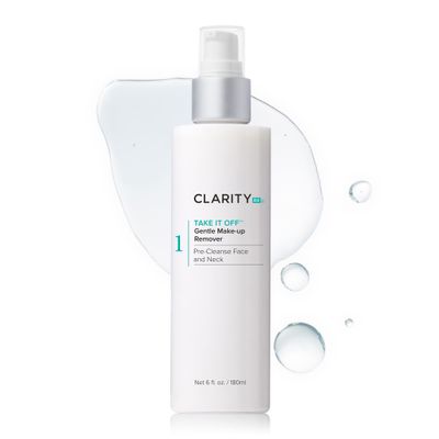 ClarityRx Take It Off Gentle Face &amp; Eye Makeup Remover, Natural Plant-Based Calming Facial Cleanser with Antioxidants for All Skin Types, 6 oz