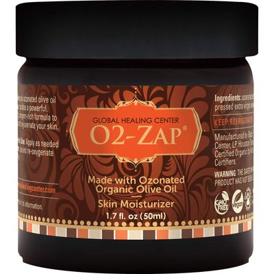 Global Healing Center Skin Therapy-Organic Ozonated Extra Virgin Olive Oil Salve for All Skin Care Routines-Cold-Pressed Face &amp; Body Moisturizer To Hydrate and Soothe Dry Skin to Soft &amp; Smooth-1.5 Oz