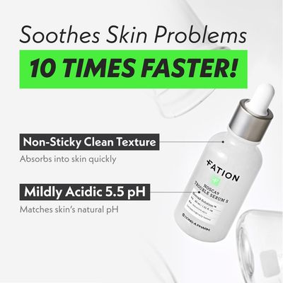 FATION NOSCA9 Trouble Serum S | Hydrating cica kbeauty Serum for Face w/Centella Asiatica, Panthenol &amp; Apple Extract | Calming Facial Madecassoside Serum Korean Skin Care (Pack of 1, 1.01 Fl Oz)