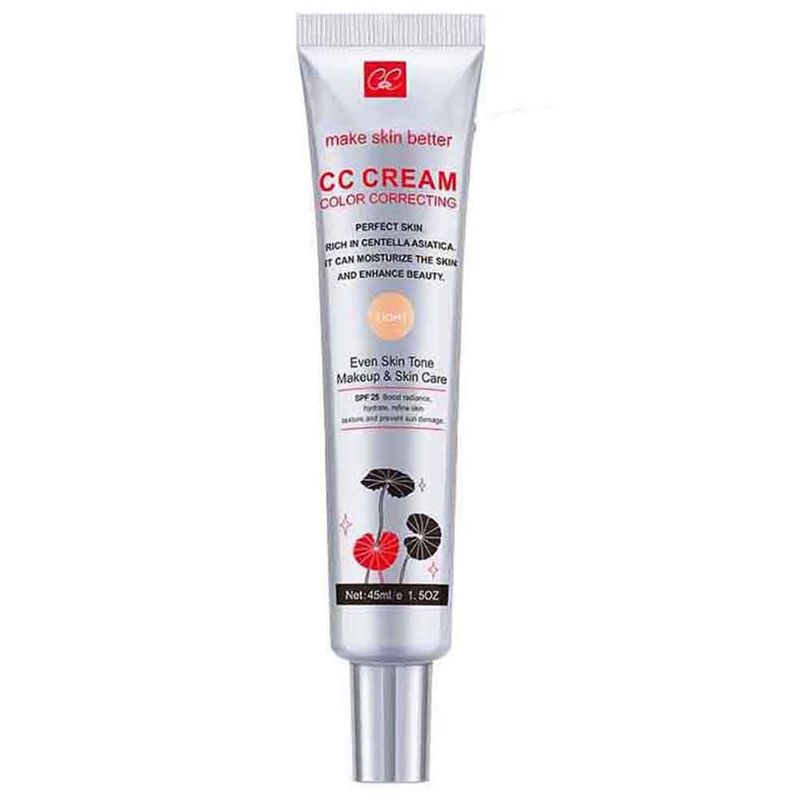 Color Correcting CC Cream with SPF 25, Coverage Lightweight Foundation, Hydrating Serum, Even Skin Tone Makeup and Skin Care, Boost Radiance, Refine Skin Texture, Avoid Sun Damage (LightLight, 1PCS)