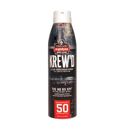 Ergodyne KREWD 6353 Sunscreen Spray, Broad Spectrum SPF 50, Water Resistant, 5.5 oz
