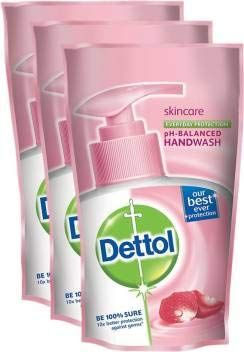 Dettol Skincare pH Balanced Liquid Handwash Refill Pouch (175ml) pack of 3