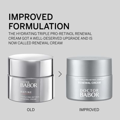 BABOR DOCTOR Renewal Cream | Regenerating anti-ageing and anti-pigmentation face cream with pro-retinol complex | For radiant, rejuvenated skin | Refines the complexion | Vegan | 50ml