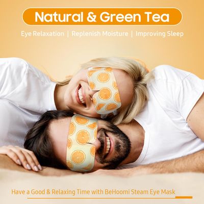 BeHoomi 20 Packs Steam Eye Mask, Heated Eye Mask Warm Compress for Eyes, Disposable Self Heating Eye Mask for Sleep, Travel Essentials & Relaxation Gifts for Women, Stocking Stuffers (Sweet Orange)