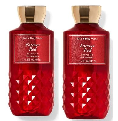 Bath and Body Works Forever Red Shower Gel Gift Sets For Women 10 Oz 2 Pack (Forever Red)