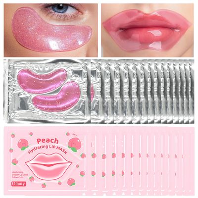 BliBling 30 Pairs Lip Mask &amp; Eye Mask,Under Eye Patches for Reducing Fine Lines &amp; Dark Circles,Collagen Crystal Lip Patches for Lip Spa Daily Labial Masks Hydrating Lip Treatment Christmas Gifts