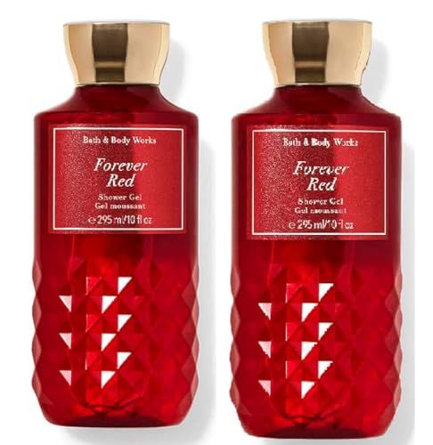 Bath and Body Works Forever Red Shower Gel Gift Sets For Women 10 Oz 2 Pack (Forever Red)