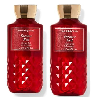 Bath and Body Works Forever Red Shower Gel Gift Sets For Women 10 Oz 2 Pack (Forever Red)