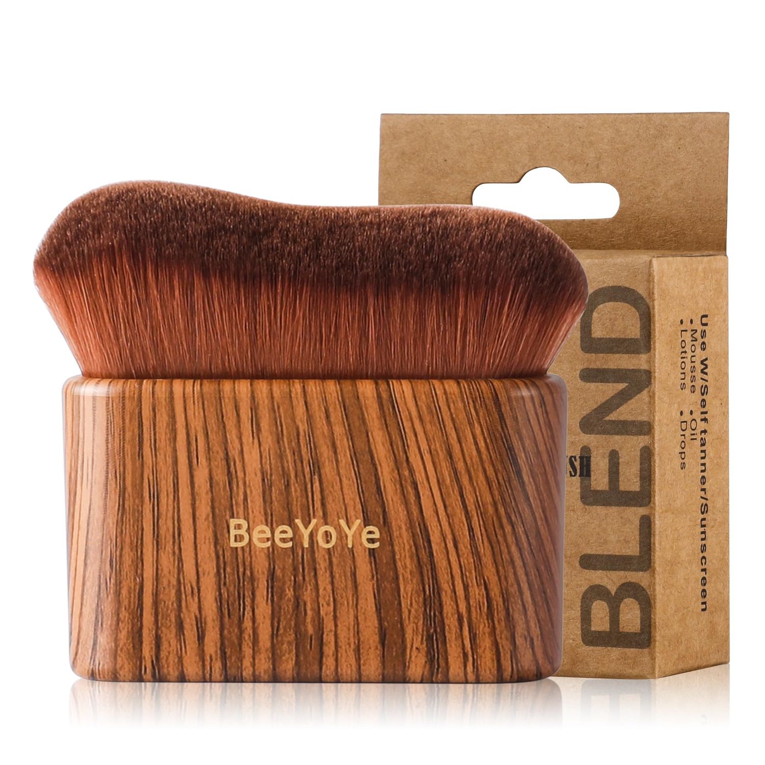 BeeYoYe Self Tanner Brush - Tanning Brush for Self Tan,Tanning Mitt Bronzer Brush for Self Tanner, Kabuki Body Leg Makeup Brush for Self Tanning Mousse