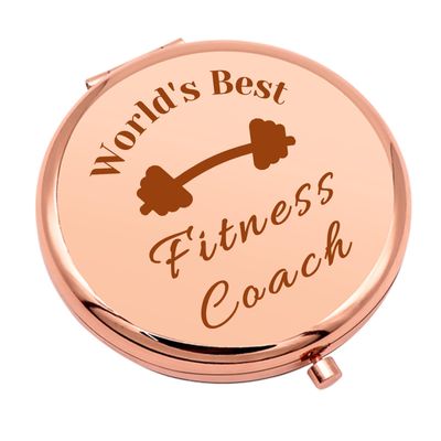 Fitness Instructor Gift Thank You Gift Compact Makeup Mirror Fitness Coach Gifts Trainer Gift Fitness Lover Gift Gym Gift Workout Coach Appreciation Gifts Pocket Makeup Mirrors Retirement Gift