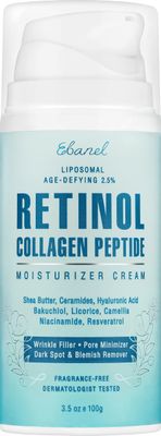 Ebanel Retinol Cream for Face with Collagen, Peptides, Niacinamide, Ceramides, Retinol Moisturizer with Vitamin C &amp; B5, Hyaluronic Acid, Pore Minimizer Anti Aging Wrinkle Cream for Women and Men