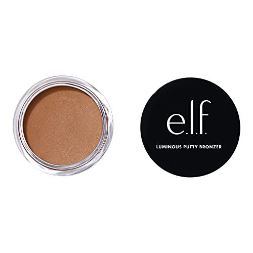 e.l.f. Luminous Putty Bronzer, Lightweight Putty-to-Powder Bronzer For A Radiant, Glowing Finish, Highly Pigmented, Vegan &amp; Cruelty-Free, Sun Chaser
