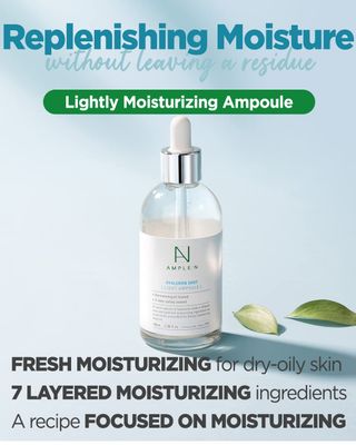 AMPLE:N Hyaluron Shot Light Serum - Hyaluronic Acid Moisturizing Serum - Hydrate Oily and Combination Skin and Restore Vitality - Plumping, Refreshing, Anti Aging Serum, 3.38 fl.oz.