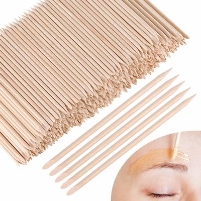 600Pcs Eyebrow Wooden Wax Sticks Lip Nose Small Waxing Applicator Sticks, Wax Spatulas for Hair Removal and Smooth Skin Use
