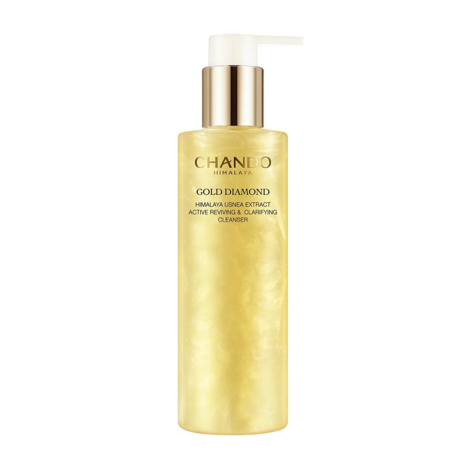 CHANDO HIMALAYA Gold Diamond Facial Cleanser - Reviving &amp; Clarifying Daily Cleanser with Amino Acids for Hydration and a Luminous Complexion (200ml/6.76oz)
