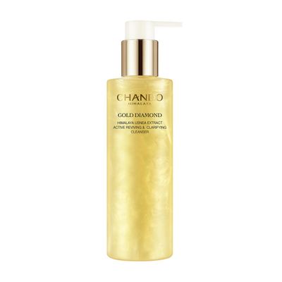 CHANDO HIMALAYA Gold Diamond Facial Cleanser - Reviving &amp; Clarifying Daily Cleanser with Amino Acids for Hydration and a Luminous Complexion (200ml/6.76oz)