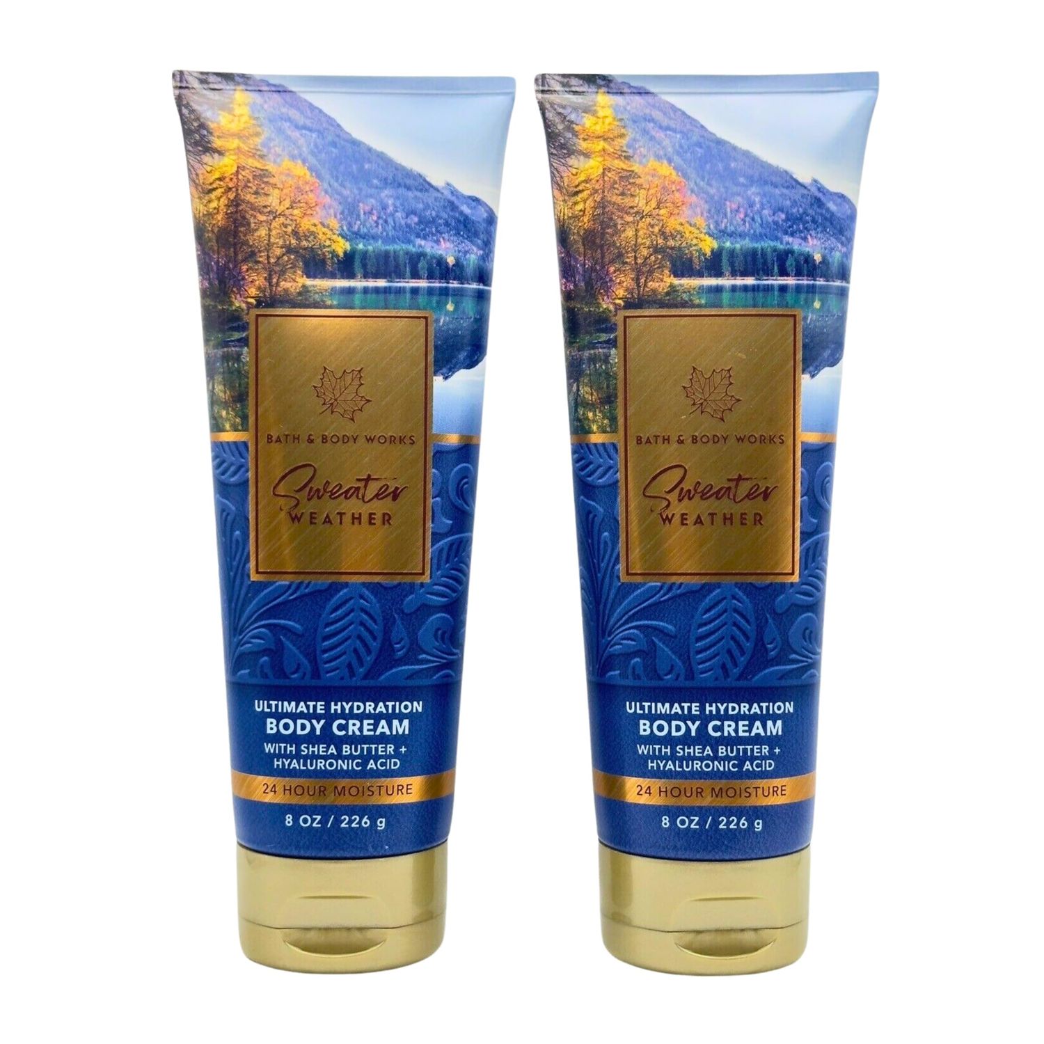Bath &amp; Body Works Ultra Shea Body Cream, 8oz Each, Pack of 2 (Sweater Weather)