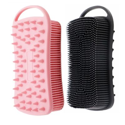 Cinlitek 2Pack Dual Sided Silicone Body Scrubber for Exfoliating, Shower&amp;Scalp Massage, 2 in 1 Bath&amp;Shampoo Brush,Soft Body Exfoliator Silicone Loofah Shower Scrubber Brush for All Kinds of Skin