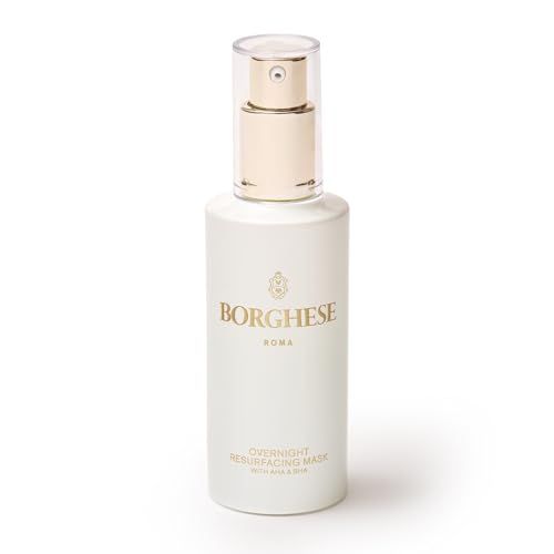 Borghese Overnight Resurfacing Mask with AHA &amp; BHA, Exfoliating Overnight Mask for Smooth, Radiant Skin, Diminishes Fine Lines &amp; Wrinkles 1.7 Fl Oz