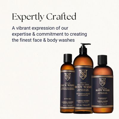 Caswell-Massey Heritage Face Wash, Mens Gel Cleanser for Sensitive Skin, with Vitamin E and Natural Orange Oil, 8 Fl Oz
