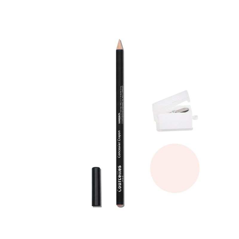 [K-Beauty Makeup] Courcelles Concealer Pencil CC706/CC707/CC708, Hard type-Natural Cover, light, medium, dark beige (CC706-Light Beige+Sharpener)
