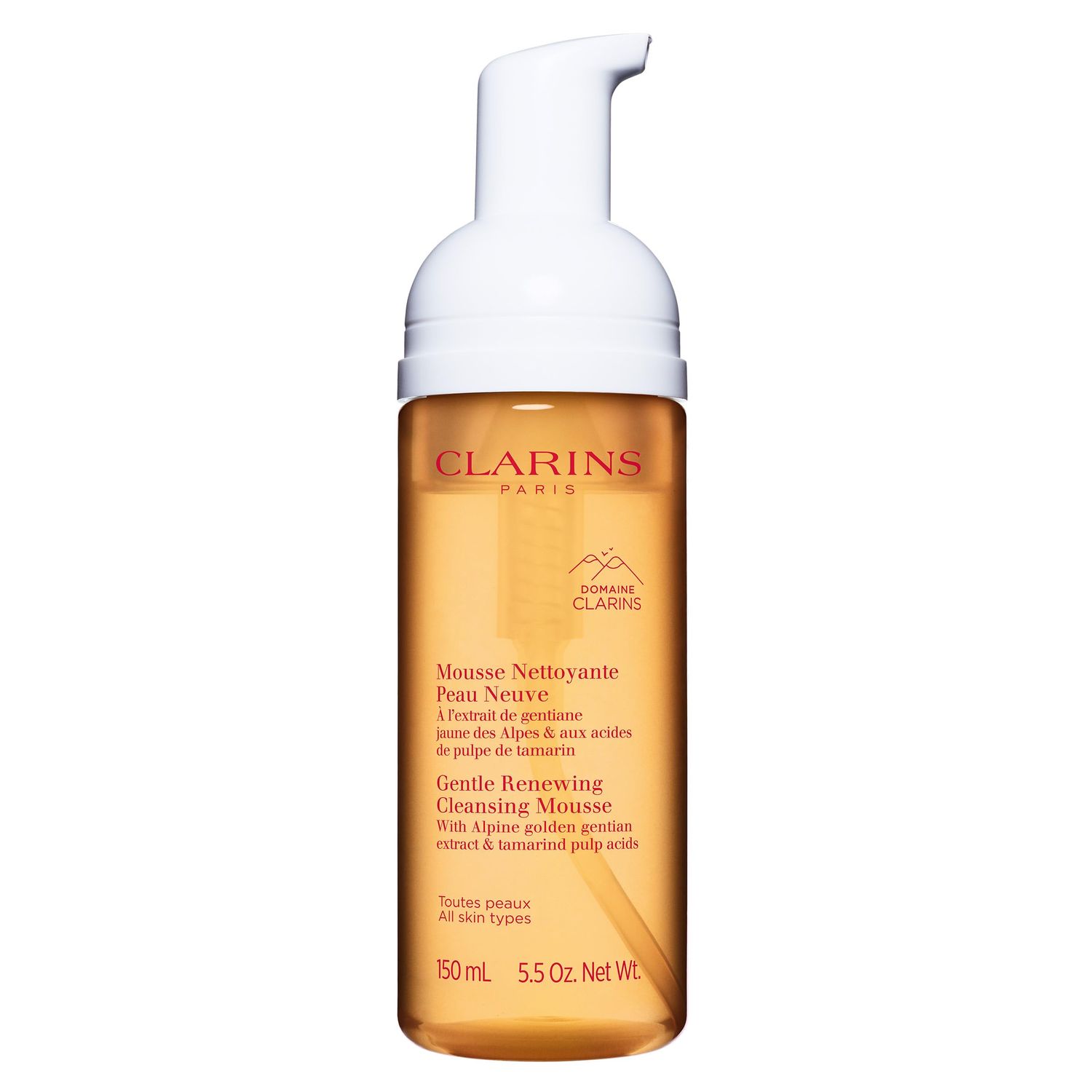 Clarins Gentle Renewing Cleansing Mousse | Cleanses, Gently Exfoliates &amp; Refreshes | Foaming Mousse |Soap-No|SLS-No | Dermatologist Tested | Exfoliating Tamarind Pulp Extract Rich In AHAs | 5.5 Oz