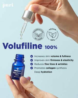 100% Volufiline Serum Skincare - Advanced Firming &amp; Lifting Facial Ampoule from France Sederma, Intense Hydration &amp; Skin Rejuvenation for Youthful, Perfect for Layering &amp; DIY, 0.33 fl.oz (10ml)