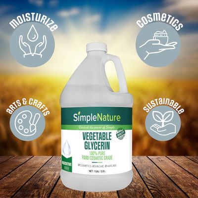 100% Pure Vegetable Glycerin - 5 Gallon with Easy-Pour Spout - Natural Pure Food/Cosmetic Grade for Skincare, Haircare, Cosmetics, Soapmaking, Crafts - Softening & Moisturizing Multipurpose Humectant