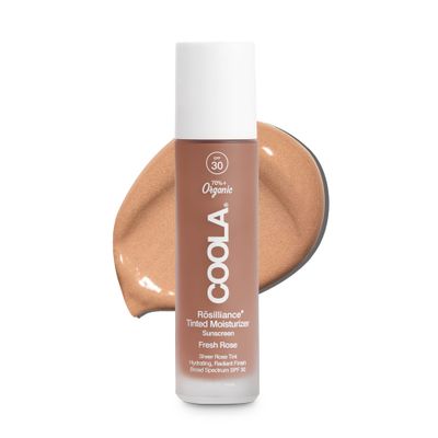 COOLA Organic Rosilliance BB Cream with SPF 30, Tinted Moisturizer Sunscreen &amp; Foundation, Dermatologist Tested, Fresh Rose, 1.5 Fl Oz