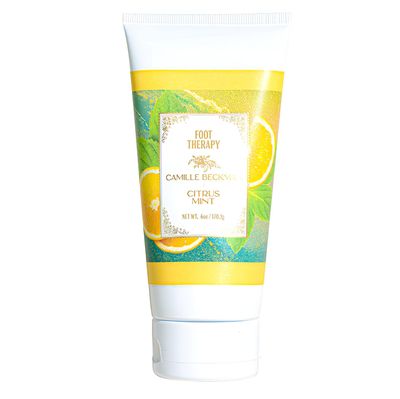 Camille Beckman Foot Treatment Moisturizing Cream, Citrus Mint, 6 Ounce