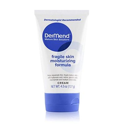 Dermend Specialized Fragile Skin Moisturizing Cream: Formula to Restore &amp; Rejuvenate Mature Skin - Daily Moisturizer &amp; Anti Wrinkle Cream for Firming &amp; Strengthening Thin, Aging Skin - 4.5 Oz Tube