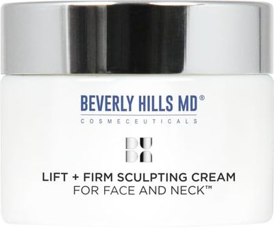 Beverly Hills MD Lift &amp; Firm Sculpting Cream- Tighten &amp; Tone Skin, Anti-Aging Lotion for Smooth, Moisturized Complexion- Lift and Smooth Face, Neck, Dcollet w/Silk Peptides, + Aloe Vera, Vitamin E