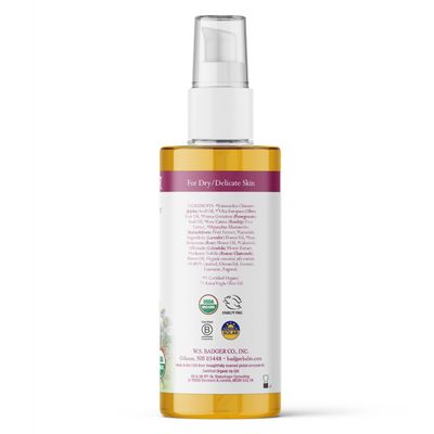 Badger - Body Oil, Damascus Rose, Certified Organic Body Oil, Natural Body Oil, Skincare Oil, Body Oil Organic, After Shower Body Oil, Body Oil for Women, Moisturizer Body Oil, 4 oz