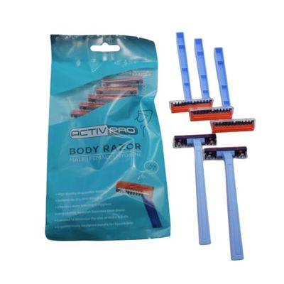 ACTIVPRO Body Razors, Combed to Prevent Cuts, Gentle on Skin, Underarms, Bikini, Sensitive, Stainless Steel Blade, Men Women Grooming, Disposable (Pack of 5)