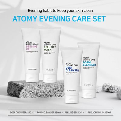 gadi place ATOMY Evening Care 4 Set/DEEP CLEANSER/FOAM CLEANSER/PEELING GEL/PEEL-OFF MASK