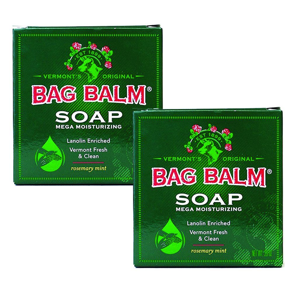 Bag Balm Mega Moisturizing Soap Rosemary Mint 3.9 Ounce Bar (Value Pack of 2)