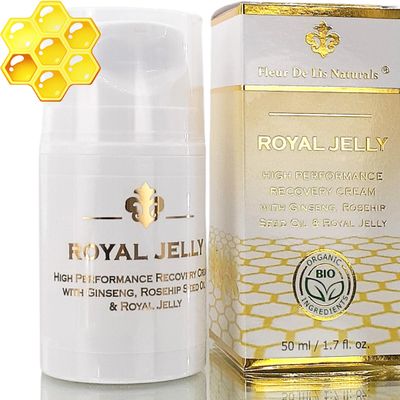 Face Cream Anti Aging Royal Jelly - Natural &amp; Organic Ingredients, Face Moisturizer for Dry Skin, Anti Aging Cream for Face, Anti Wrinkle Cream for Women &amp; Men - 1.7 oz