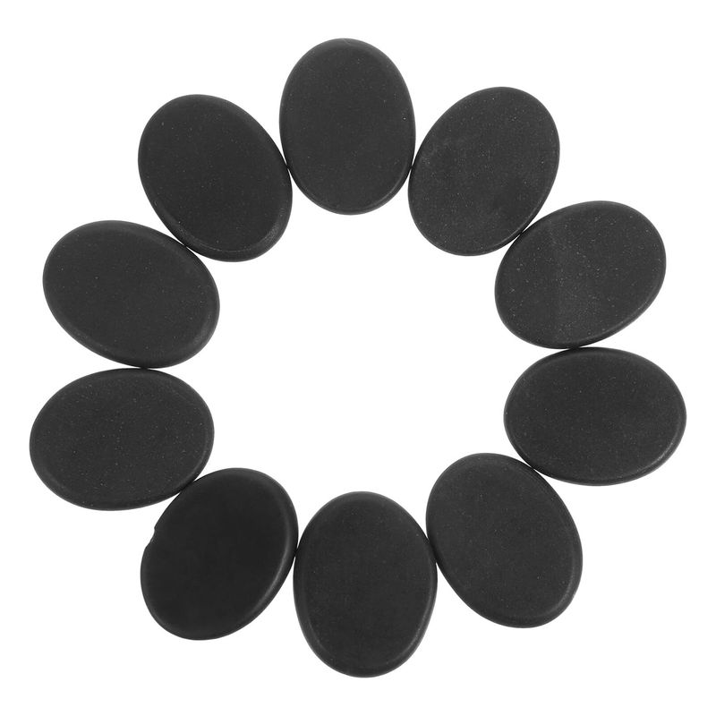 Hemoton Hot Stones for Massage,10pcs Massage Energy Stone, Hot Massage Stones Set, Volcanic Stones Essential Oil Massage Stones,Hot Rocks Massage Stones for Spa, Relaxing, Healing