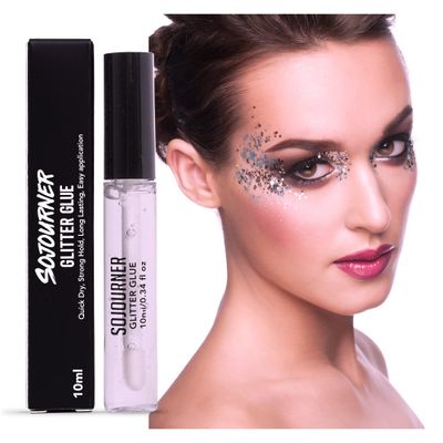 Glitter Body Glue &amp; Face Glue - Face Glitter Makeup Primer for Eye, Face, Skin, Body Adhesive &amp; More | Use with Glitter, Body Jewels, Rhinestones, Makeup and Rave Festival Accessories