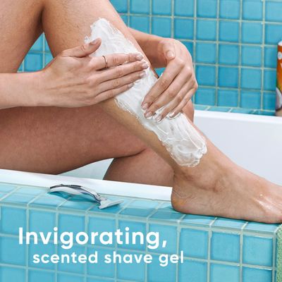 Gillette Venus Invigorating Mango &amp; Hibiscus Scented Shave Gel, Womens Shaving Cream, 7 oz Pack of 6 (42 oz total)