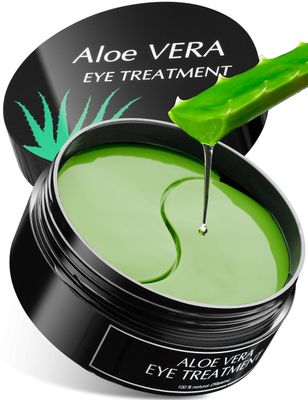 Aloe Vera Eye Treatment Mask (30 Pairs) Reduces Puffiness, Wrinkles, Puffy and Bags Under Eyes, Lightens Dark Circles, Undereye Patches Moisturizes and Anti Aging Skin, Hydrogel Pads with Collagen