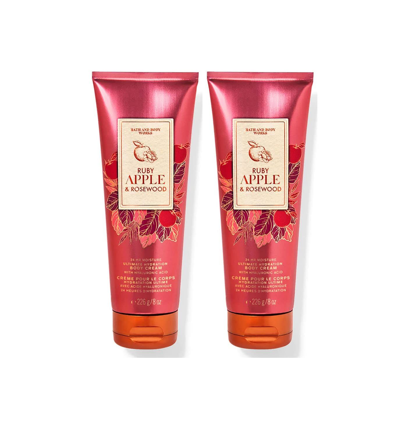 Bath &amp; Body Works Ruby Apple &amp; Rosewood Ultimate Hydration Body Cream For Women 8 Fl Oz 2- Pack (Ruby Apple &amp; Rosewood), 8 Ounce (Pack of 2)