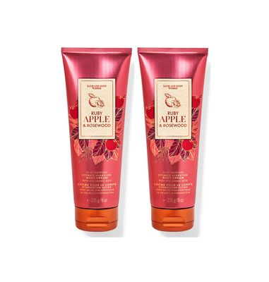 Bath &amp; Body Works Ruby Apple &amp; Rosewood Ultimate Hydration Body Cream For Women 8 Fl Oz 2- Pack (Ruby Apple &amp; Rosewood), 8 Ounce (Pack of 2)