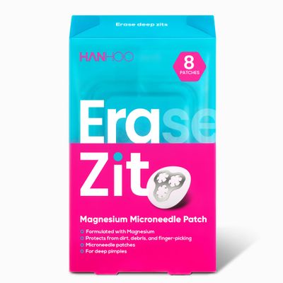 Hanhoo EraseZit Magnesium Microneedle Patch, 8 Microneedle Patches, Hydrocolloid Pimple Patches, For Deep Pimples, Calms Angry Zits, Acne Spot Patches, Microdot Pimple Patches, Korean Skincare