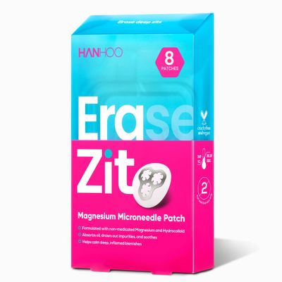 Hanhoo EraseZit Magnesium Microneedle Patch, 8 Microneedle Patches, Hydrocolloid Pimple Patches, For Deep Pimples, Calms Angry Zits, Acne Spot Patches, Microdot Pimple Patches, Korean Skincare