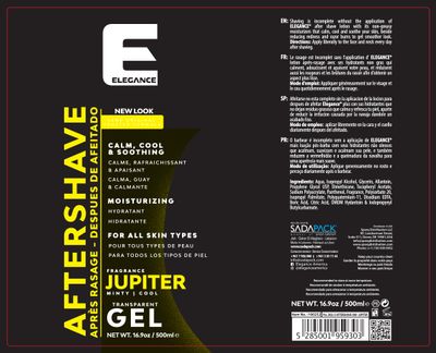 Elegance After Shave Lotion for Men, 500ml, Jupiter (Green), Real Shaving Relief, After Shave that Hydrates and Revitalizes your Skin, 16.9 Oz Jupiter Green)